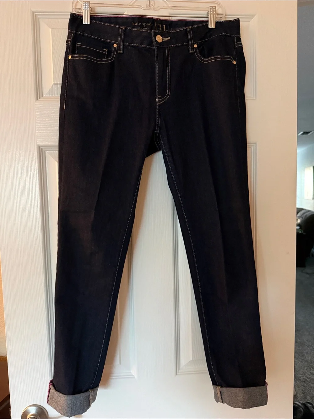 kate spade navy high-rise boyfriend jeans